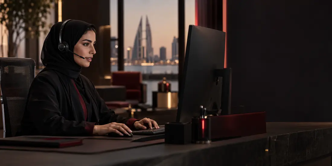 Customer communication workspace illustrating the setting for CLYRO Voice