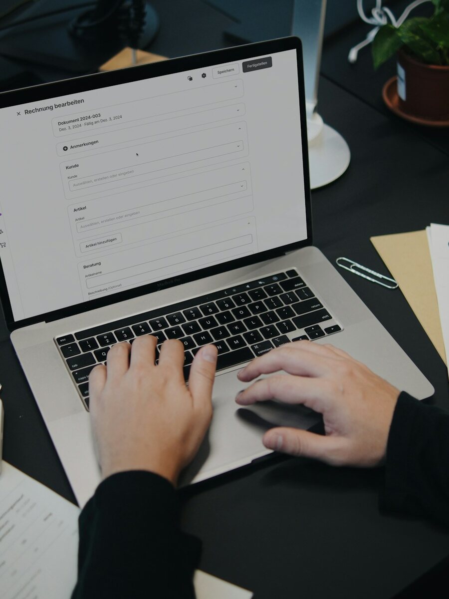 Invoice document for an integration workflow